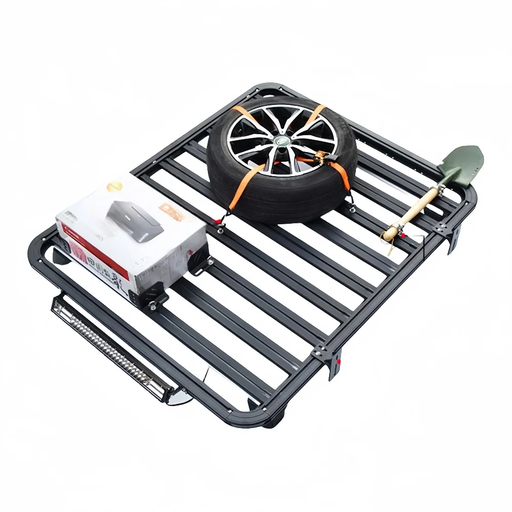 

Space-Saving 4x4 Aluminum Alloy Cargo Carriers ABS Platform Basket Roof Rack Off-Road Roof Luggage Racks Jep Wrangler 4runner