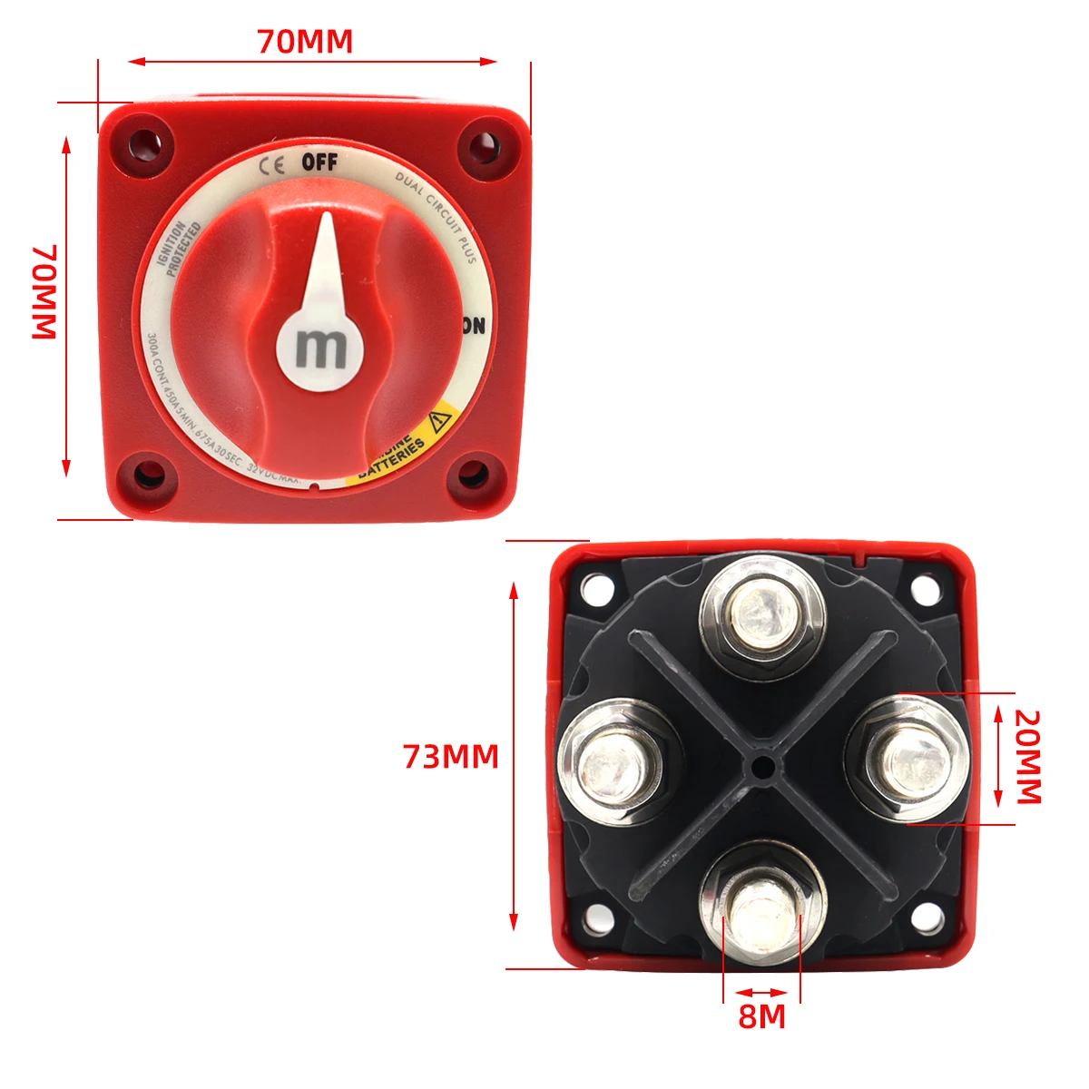 6011 Blue Sea Systems M Series Mini Battery Switch Dual Circuit Plus