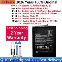 Original BN53 BN54 BN55 BN59 BN62 BN46 BN4A Battery For Xiaomi Redmi Note 7 8 8T 9 9T 9S 10 10S 10X 4G 5G Pro POCO M3 Batteries