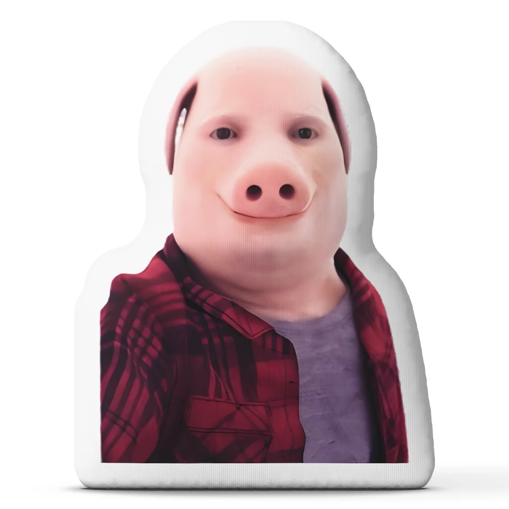 John Pork Is Calling Meme Plush Pillow Irregular Stuffed Cushion Novelty Throw Pillow for Sofa Bedroom Home Decor Gift Idea