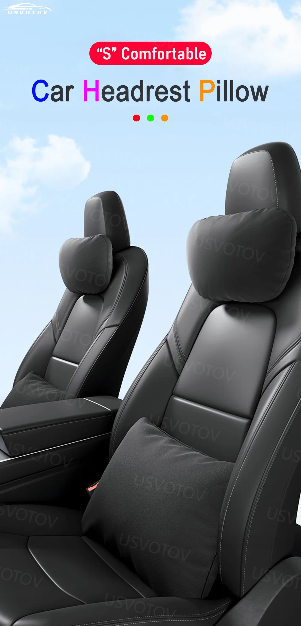 Komfortable Kopfstütze Nackenkissen für Tesla Model 3 Y S X YL Genesis Hyundai Tucson Grandeur Avante Kia BMW Mercedes Benz – Detail 1