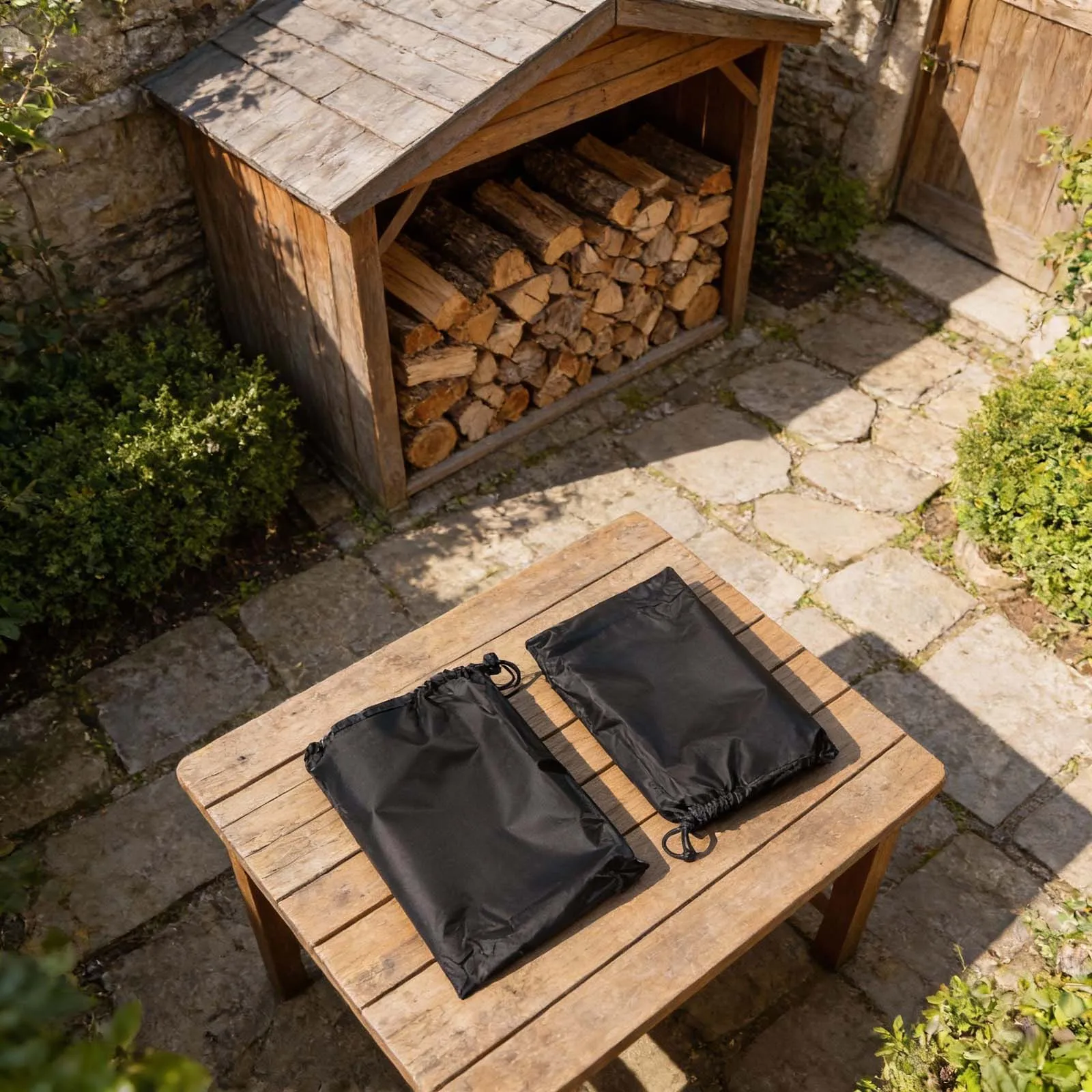 Firewood Storage Protection Cover Firewood Log Rack Cover Convenient Storage Bag Easy Installation Cover Front Side Closures