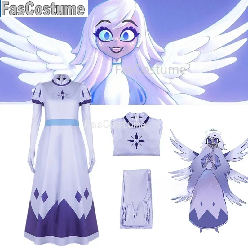 

Angel Emily Seraphim Cosplay Costume HaloCosplay Women Fancy Dress Outfit Halloween Uniform Hasbin Hazubin Suit FasCostume