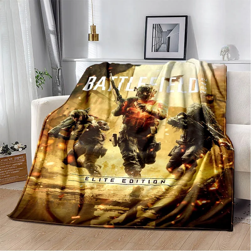 Game Print Blanket Picnic Blankets Warm Blanket Soft and Battlefield Comfortable Blanket Home Travel Birthday Gift Home Textiles