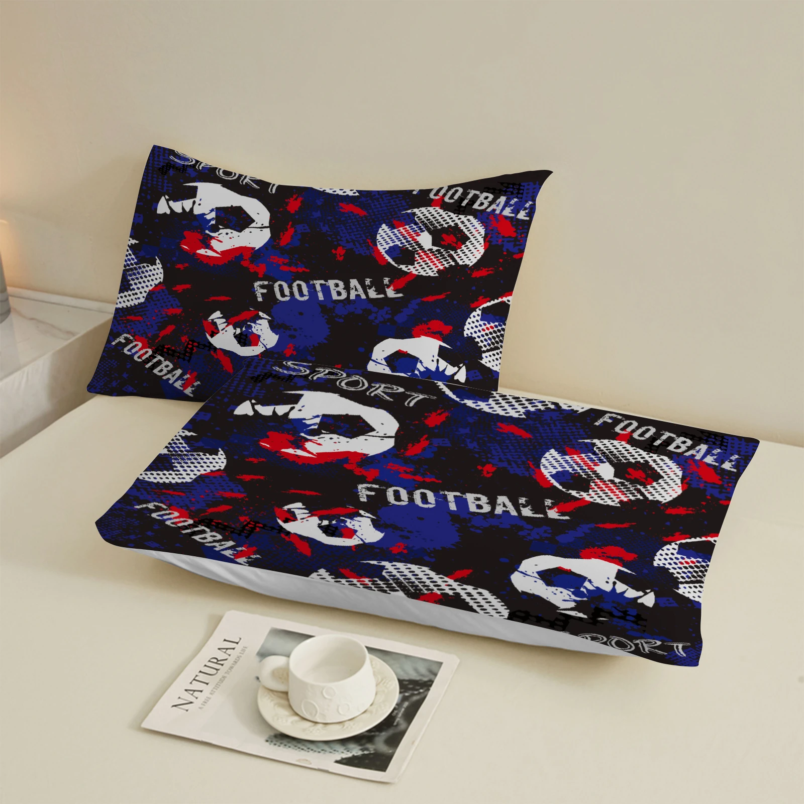 1 Football digital printed frosted Fitted Sheet,bedroom printed bed cover,bedding(No pillowcase)