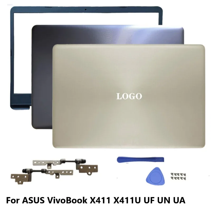 MEIARROW      New/org For ASUS VivoBook X411 X411U UF UN UA  LCD Back Cover (Non-Touch) Golden / Front bezel /Hinge set