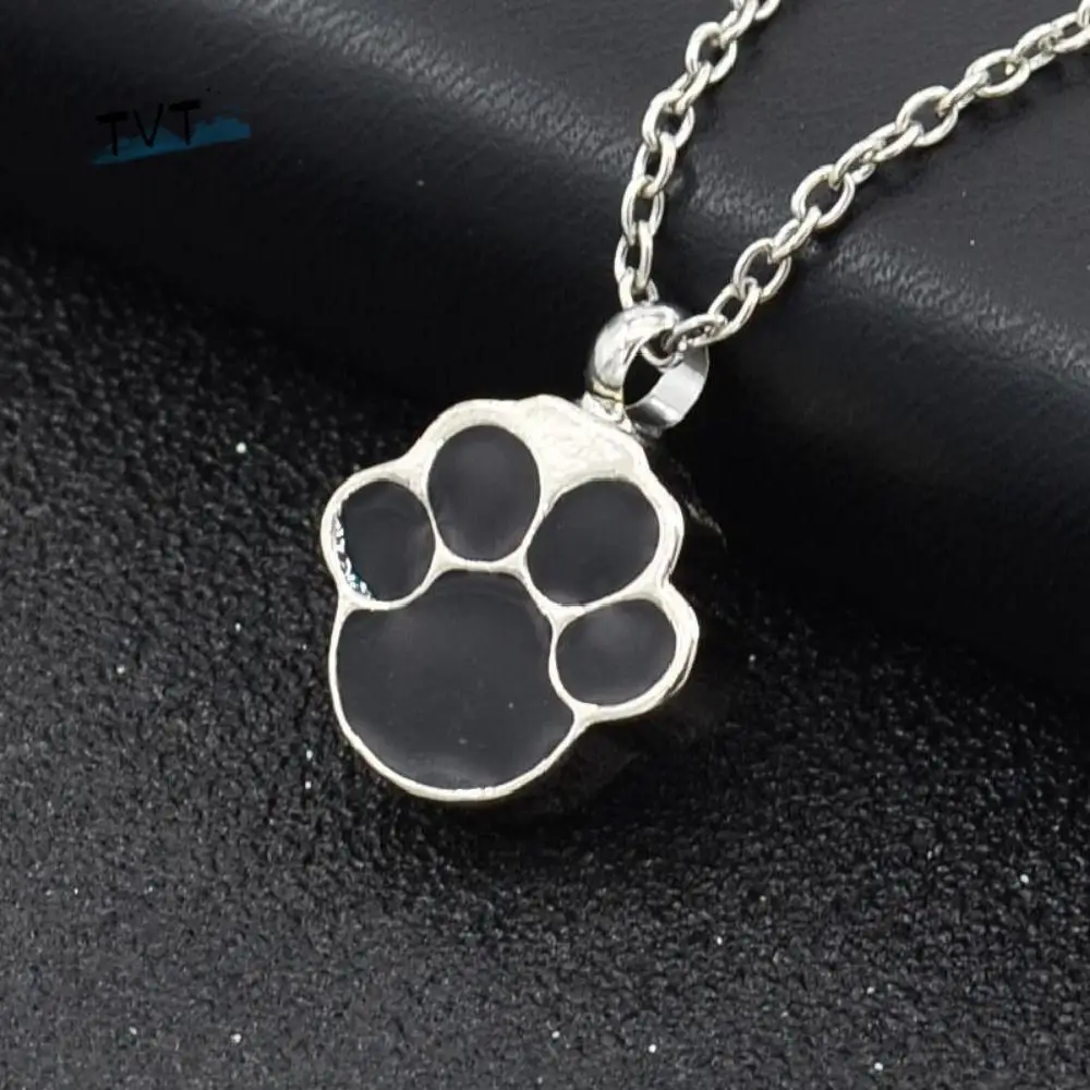

Creative Necklaces for Ashes Waterproof Paw Print Urn Necklaces 45+5cm Chain Durable Ash Holder Necklace Fashion Accessories