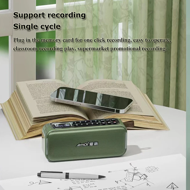Portable FM Radio 3000mah Rechargeable Radios Receiver Bocinas Bluetooth Alta Potenci Recorder with LED Display TF Card USB Play