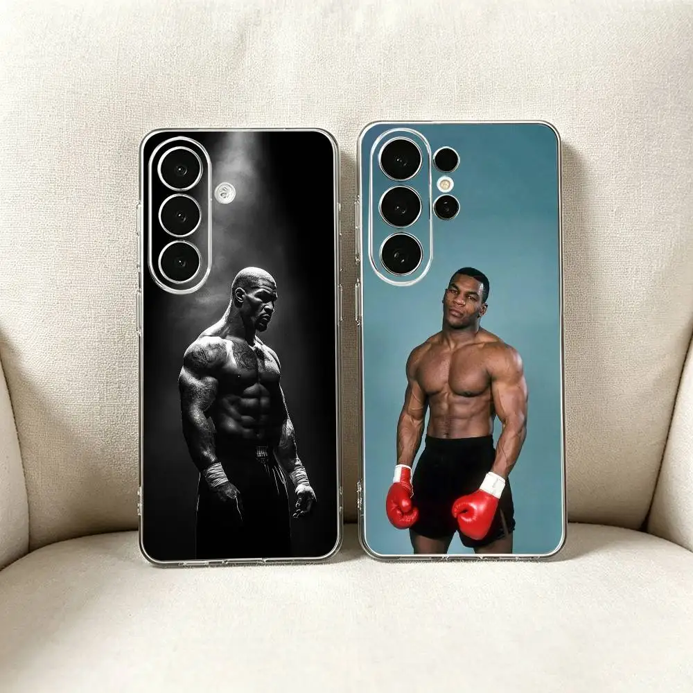 M-Mike Tyson Boxer Phone Case For Samsung S25,Ultra,S24,S21,S22,S23,S30,Plus,Fe,Lite Transparent Cover
