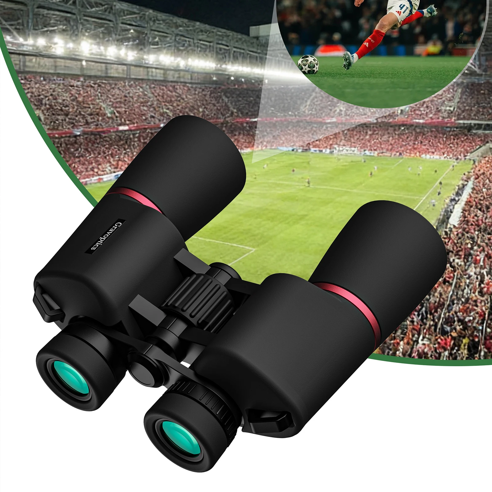 

Бинокль Gravoptics Long Lange для взрослых, 12x50 HD, мощный, с FMC-покрытием, BAK4, с большими окулярами, для походов/наблюдения за птицами