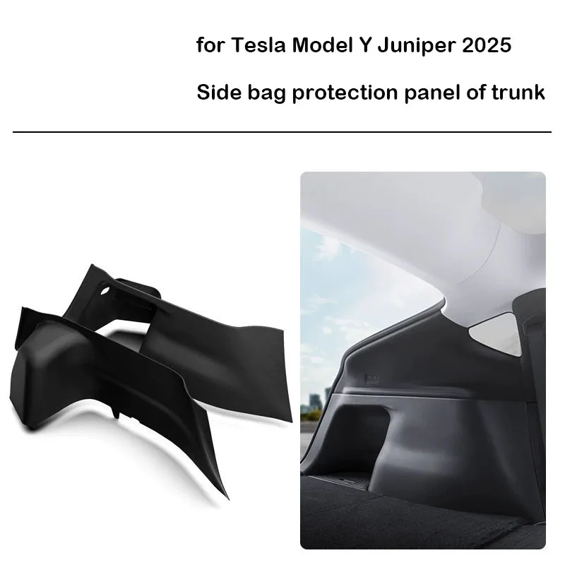 

For Tesla New Model Y Juniper 2025+ Rear Trunk Side Guards TPE Full Coverage Plush Surface Pad Interior Protection Accessories