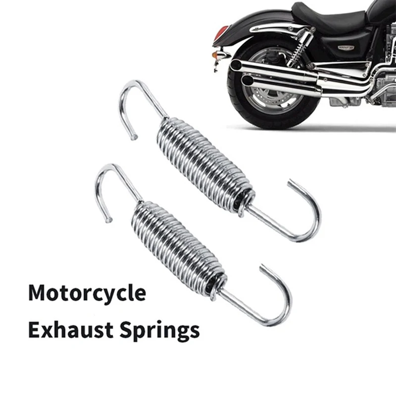 2Pcs Stainless Steel Motorcycle Exhaust System Mounting Springs