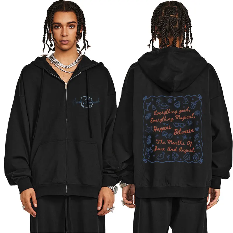 

TV Play The Summer I Turned Pretty Team Jeremiah Graphic Zipper Hoodie Men's Women's Casual Vintage Oversized Zip Up Jacket Coat