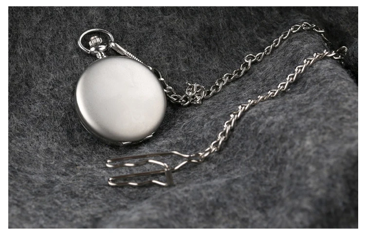 Vintage Luxury Sliver Gold Black Simple Quartz Pocket Watch for Men Golden Case Fob Chain Clock for Collection Necklace Watches