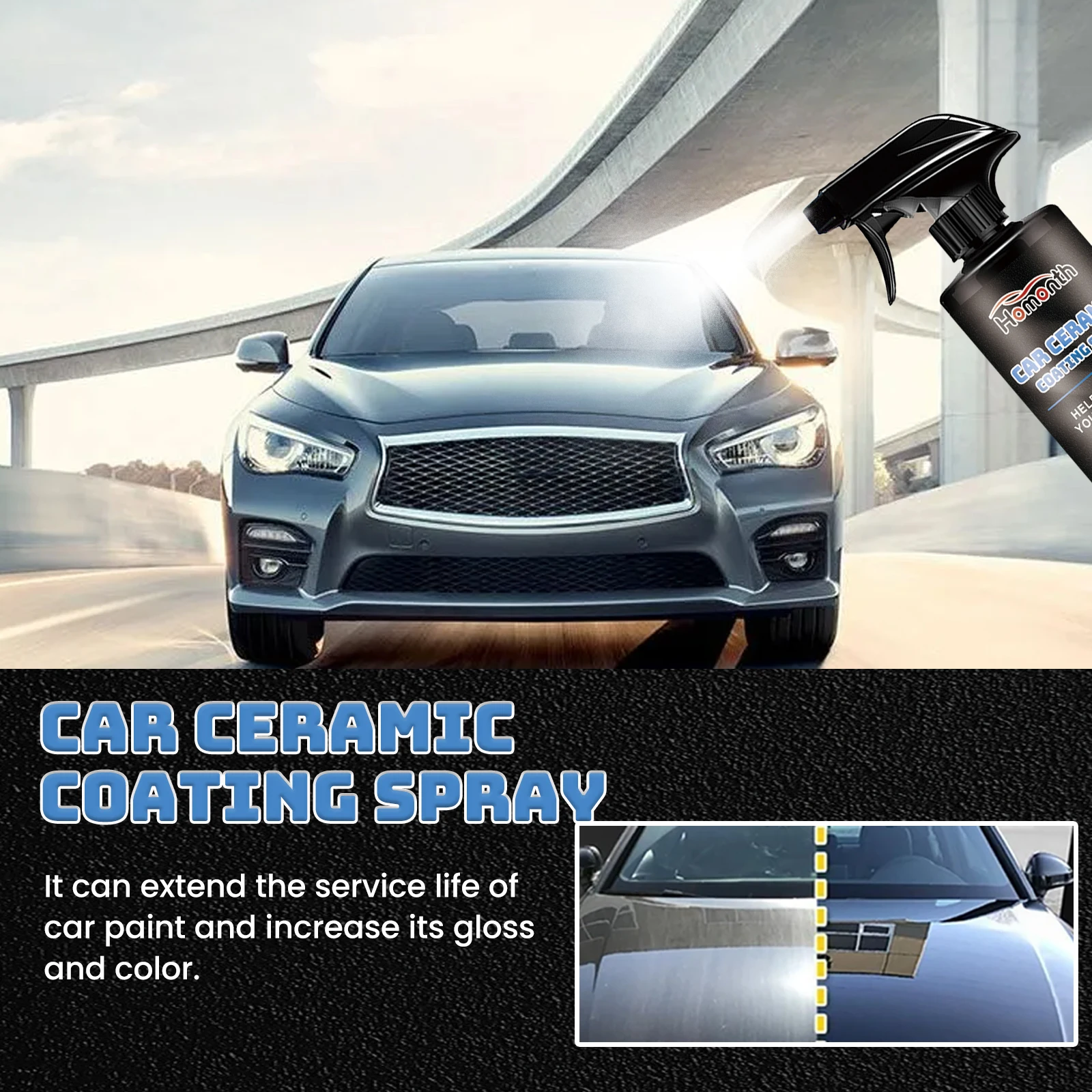 Homonth Automotive ceramic coating spray refurbished car paint brightening decontamination polishing refurbished ceramic spray