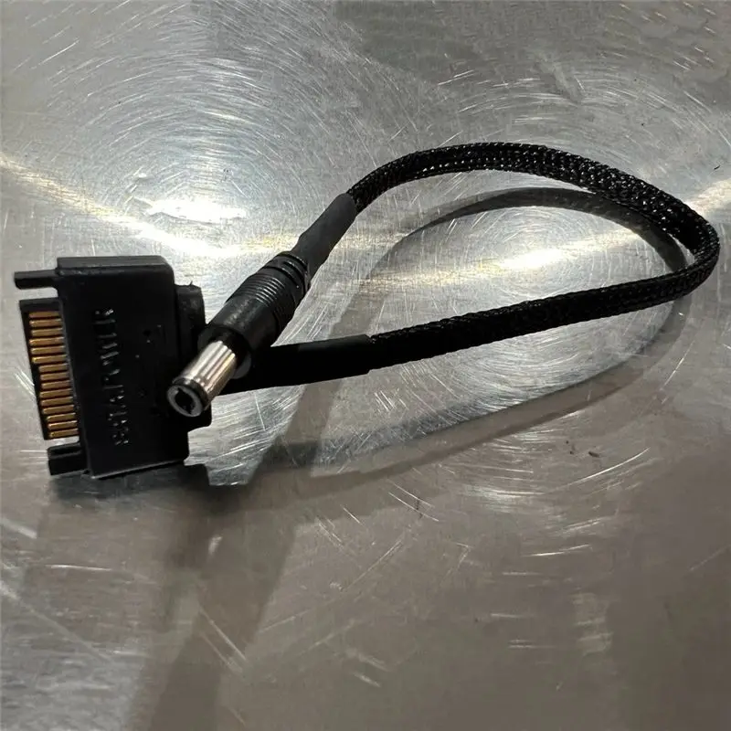 ABGI for SATA to DC 5521 Power Cable for SATA Male to DC 5.5mm x 2.1mm Converter Adapter 12V Output for ATX Power Supply