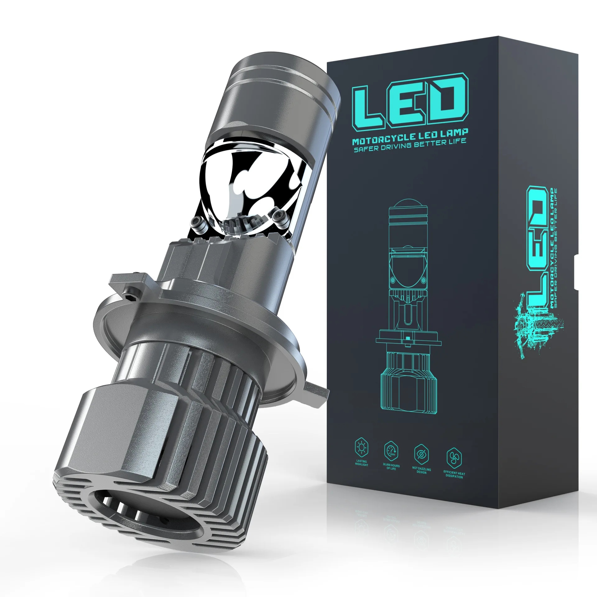 Mini Lens 1000000LM 1000W LHD RHD Led H4 Car Lights Kits Projector Lenses Canbus Turbo Car Lamps 12V 24V For Cars Motorcycle