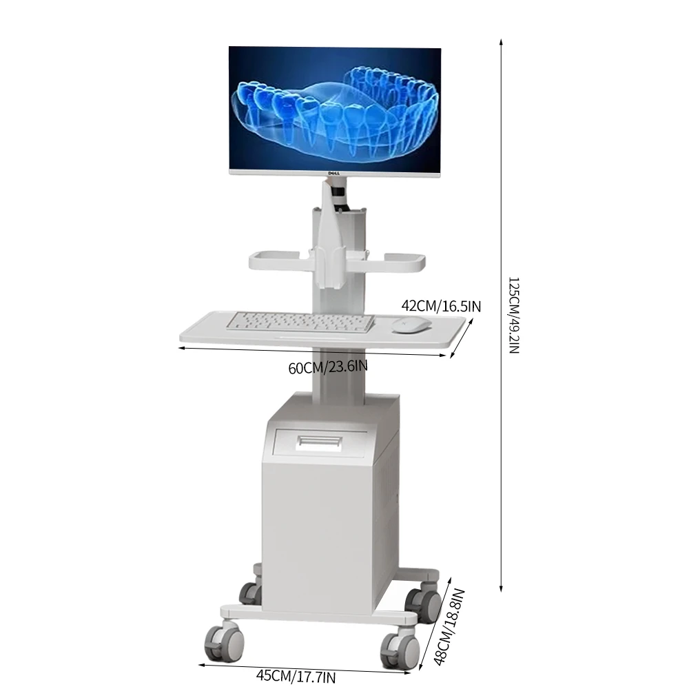 Dental Oral Scanner Intraoral Scanner Laptop Cart On Wheels Tablet Cart