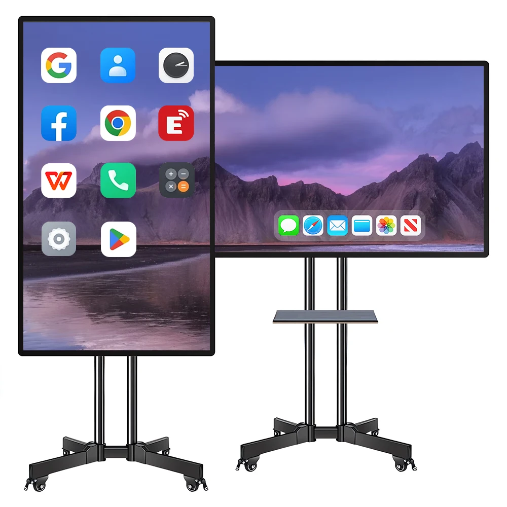 

Touch Screen Board, 4K UHD Digital Electronic Whiteboard and Screen Mirroring Samrt Board, 49 Inch 1080P Monitor Built-In Camera