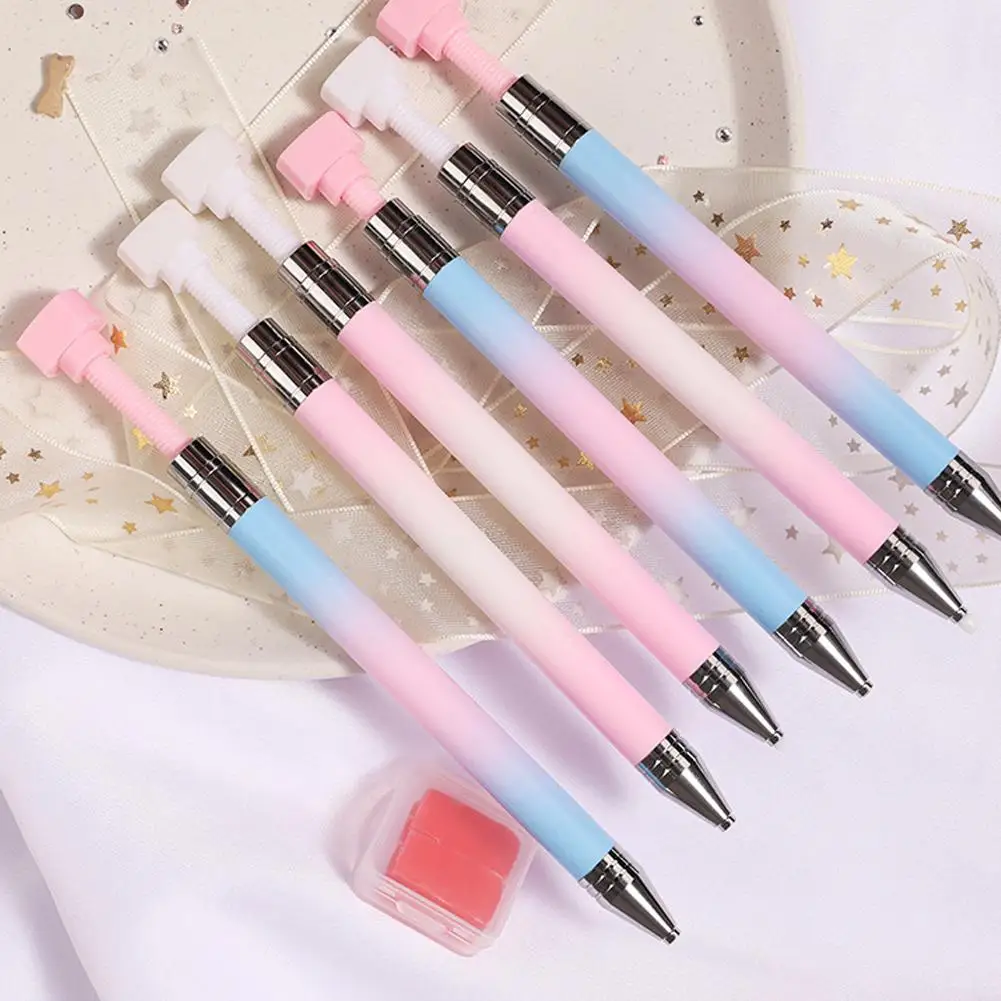 Stylo de forage rotatif pour Nail Art, Crayons rechargeables, colle rotative, stylo de forage à points pour Nail Art, accessoires d'art diamant à faire soi-même