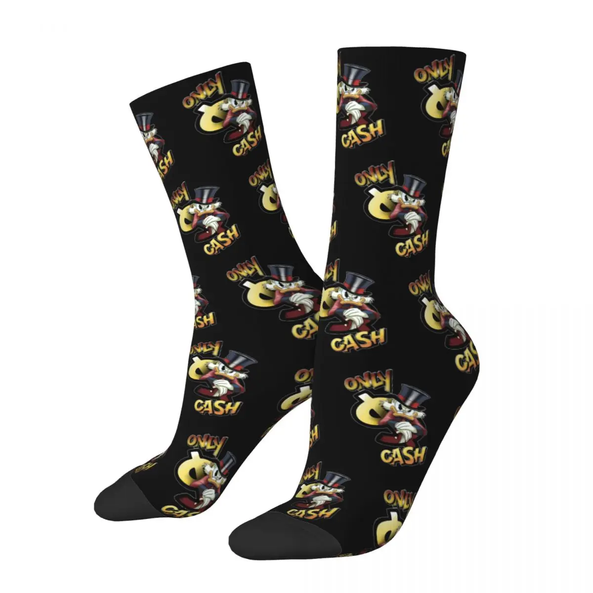 Scrooge Mcduck Socks Harajuku Super Soft Stockings All Season Long Socks Accessories for Unisex Christmas Gifts