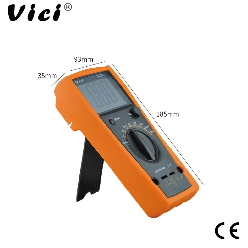 VC6013 Digital Auto Ranging Capacitance Meter 0.1pF to 20mF LCD Display Electronic Cables Switches PCB Circuit Capacitor Tester