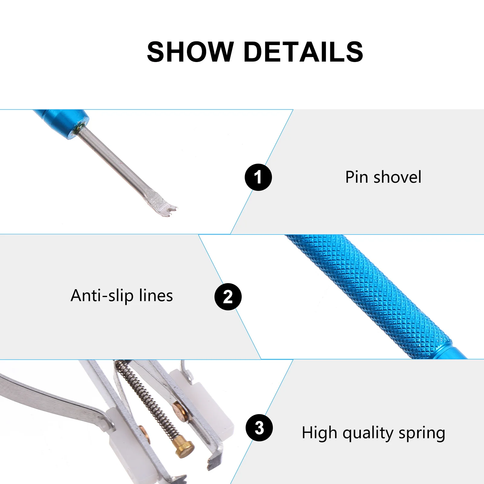 

3 pcs Watch Needle Picker Tool 1 Set Nonslip Hand Remover Lifer Holsters Watch Repair Tools Spring Puller Disassembling Kit