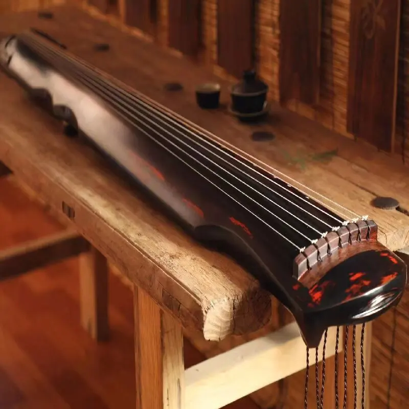 Traditional Guqin Chinese 7 Strings Old Paulownia Wood Guqin Adult Beginner Plucking Stringed Instruments Handmade Ethnic Guqins