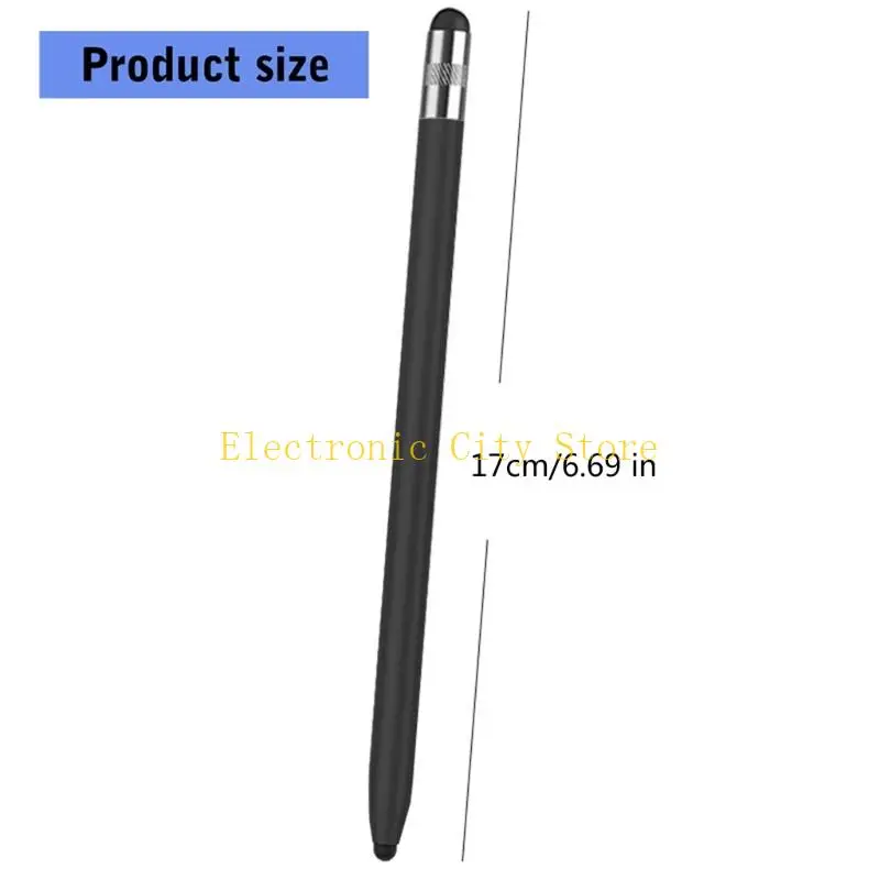 Two Head Touch Pen Soft Rubber Tip Universals Compatibility for Tablets Smartphones Writing HU8D
