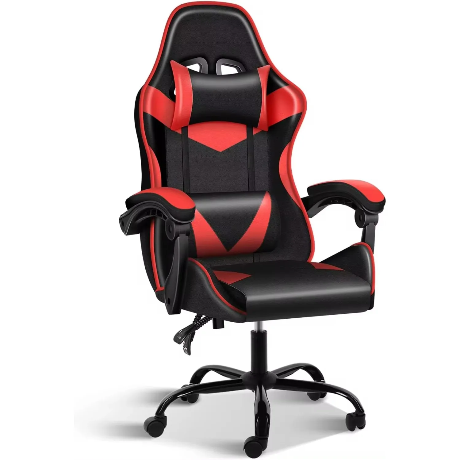 Gaming Chair, Big and Tall Gamer Chair, Racing Style Adjustable Swivel Office Chair, Headrest and Lumbar Support