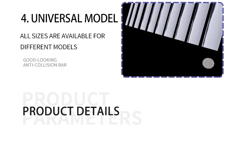 Auto Körper Streifen Stoßstange Auto Tür Schutz Form Styling Trim Aufkleber Anti-Kollision Band Stoßstange Grill Chrom Moulding Trim – Detail 8