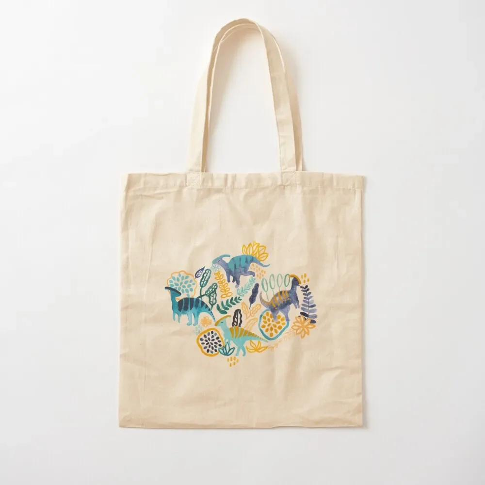 

Gouache Parasaurolophuses Tote Bag ecological bags Fabric bag shopper bag woman