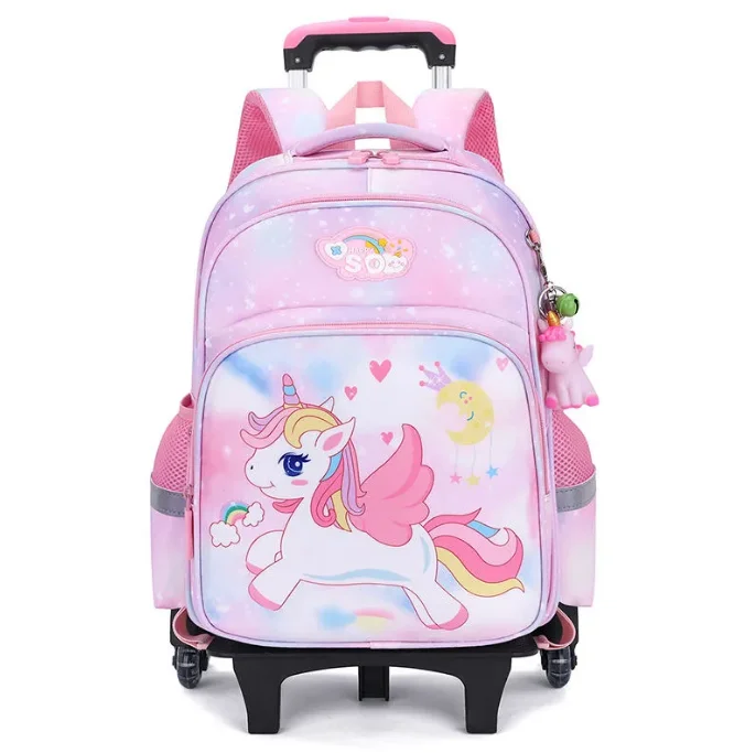 kids School Rolling backpack Trolley Luggage Bag School Trolley Bag for girl  School Wheeled backpack School Satchel with Wheels