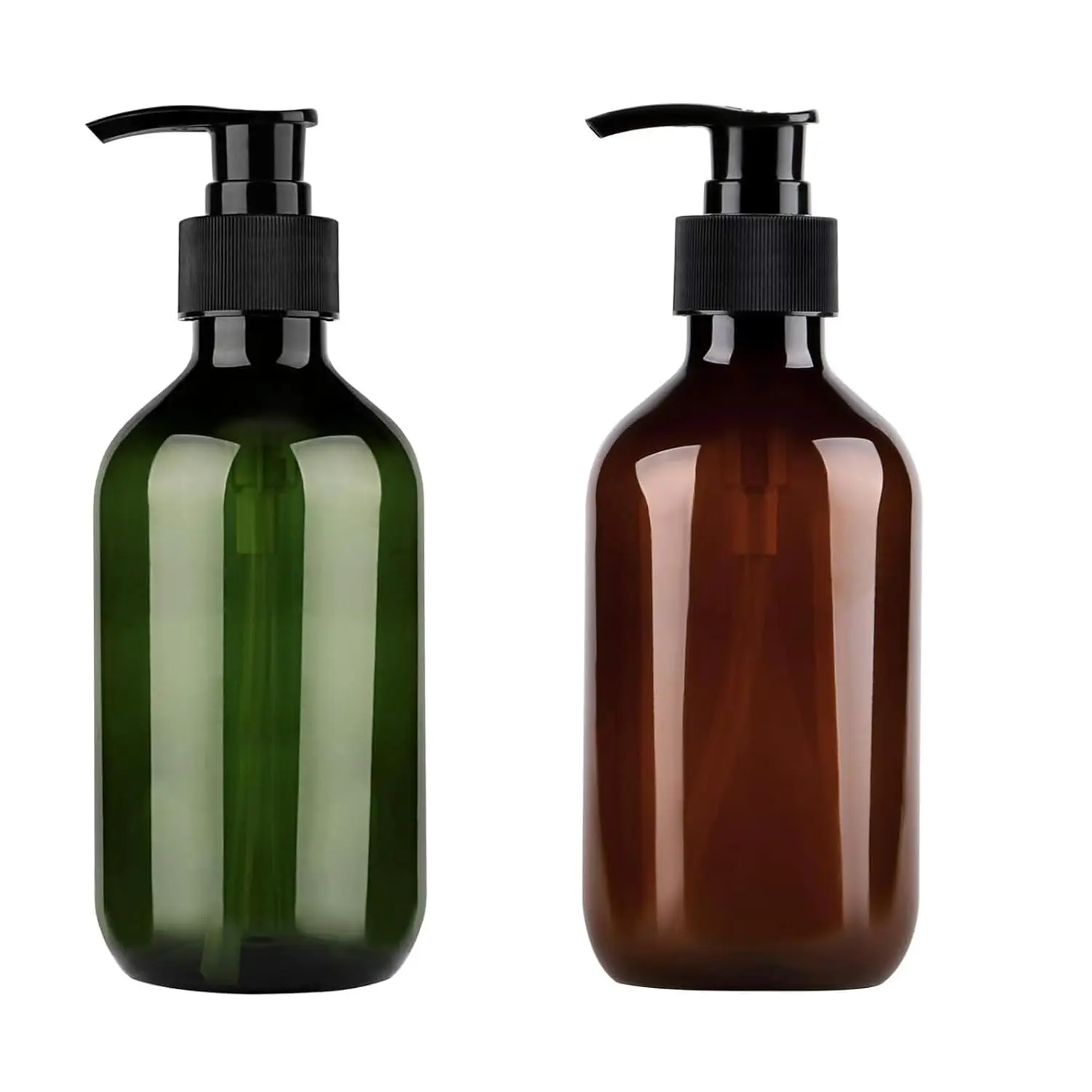 Pumpflaschenspender, 300/500ml Leere Plastik-Duschspender Nachfüllbare Seife- und Shampoo-Pumpspender Behälter