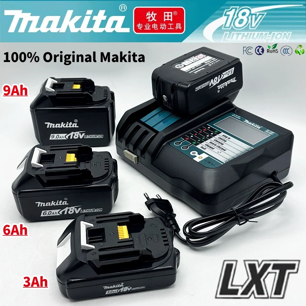 

2025 Original Makita 9Ah/6Ah/3Ah for Makita 18V Battery BL1830B BL1850B BL1850 BL1840 BL1860 BL1815 Replacement Lithium Battery