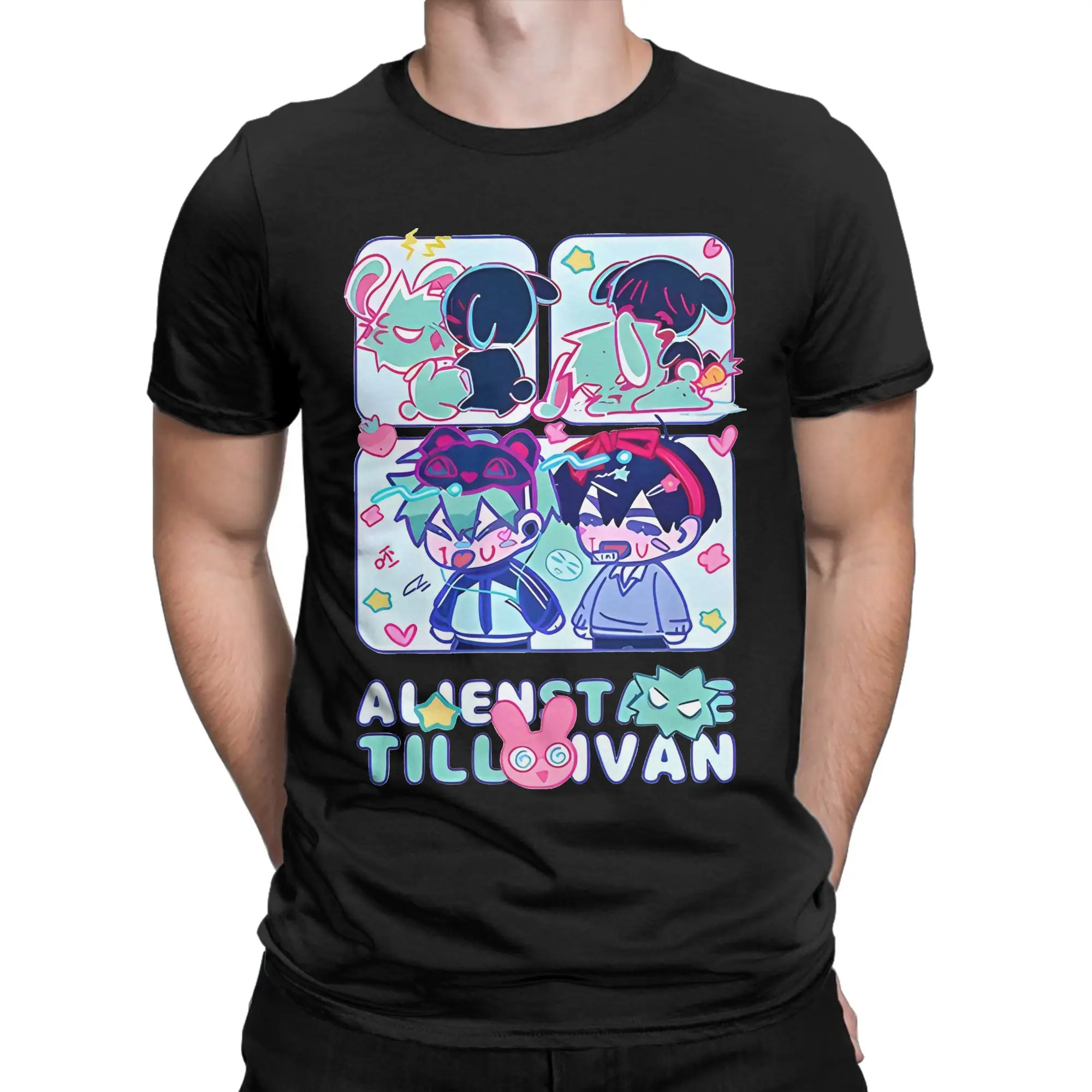 Alien Stage T-Shirts for Men Women Till Ivan Cartoon Novelty Cotton Tee Shirt O Neck Short Sleeve T Shirt Adult Clothing