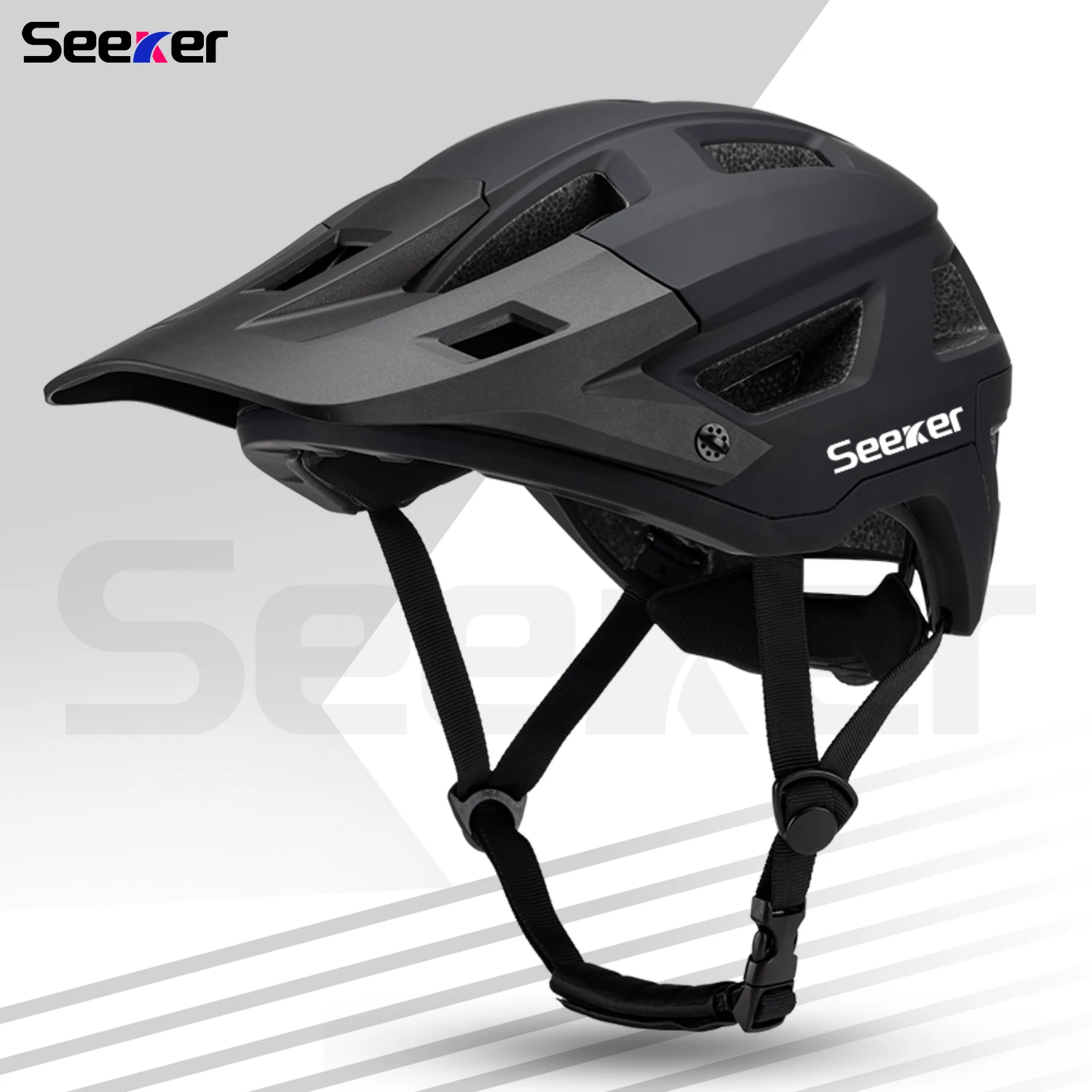 

Seeker mountain bike helmet one-piece lightweight breathable safety helmet adult cross-country downhill riding safety half helme