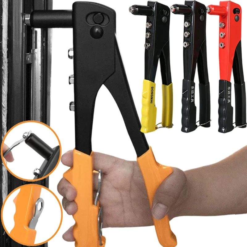 1pc Heavy Duty Blind Rivet Gun Hand Riveter Rivet Pliers Assortment DIY Automotive Furniture Repairs Pop Rivets Guns Nuts Tools