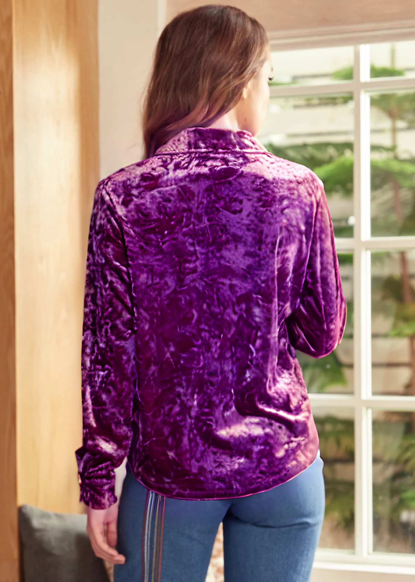 Women Shirts Velvet Blouses Solid Pocket Long Sleeves Turn Down Collar Single Breasted Streetwear Loose Y2k 2025 Autumn Winter