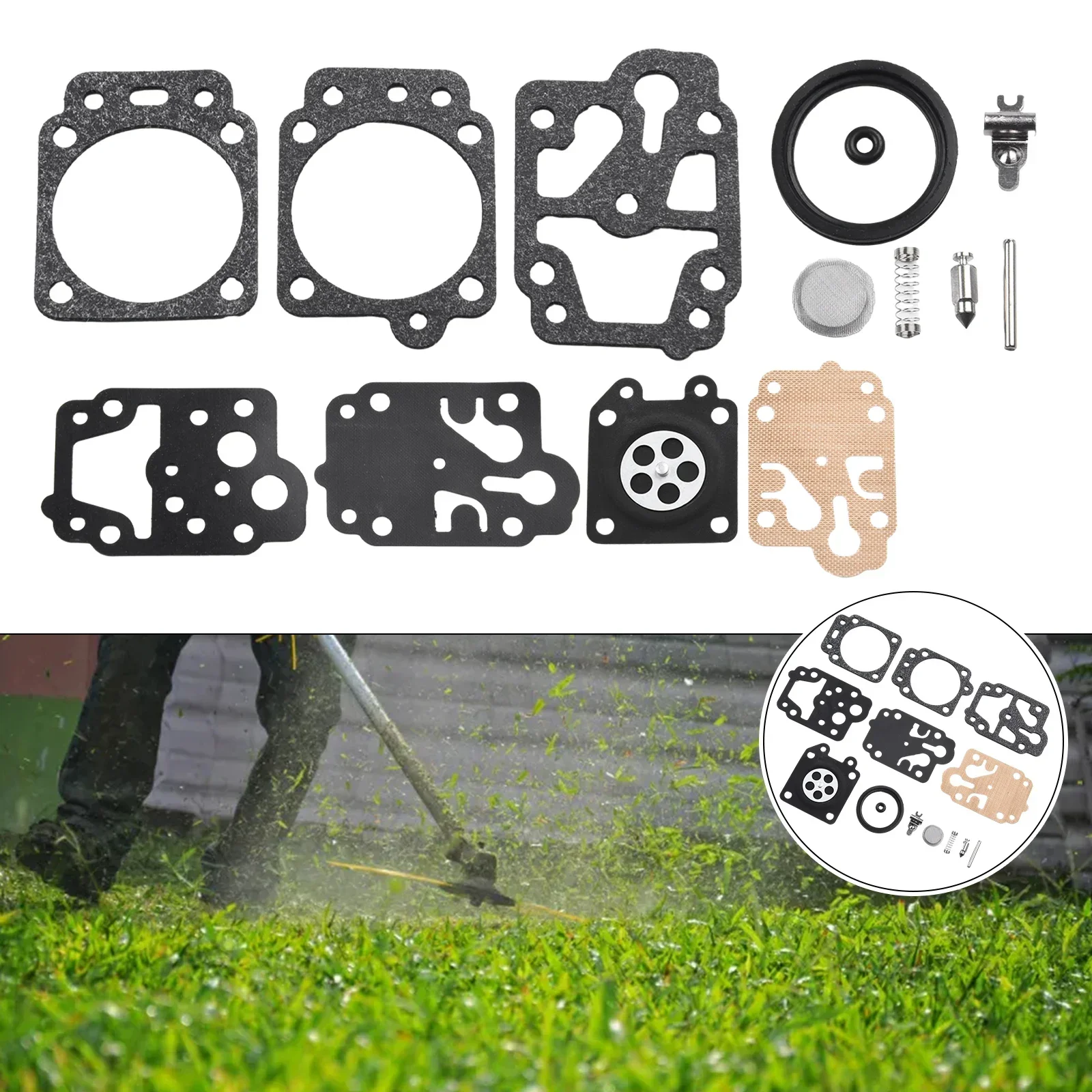 Carburetor Rebuilt Kit For Honda GX25 GX35 HHB25 HHH25 Trimmer Spare Parts For Wal-bro K20WYJ D20-WYJ K10-WYB Trimmer Lawn Mower