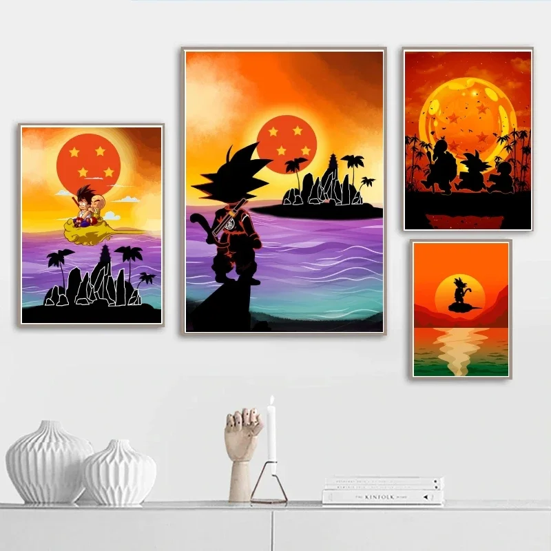 

Canvas Poster Dragon Ball Goku Classic Cartoon Character Picture Children's Bedroom Decor Aesthetic Prints and Prints Wall Home