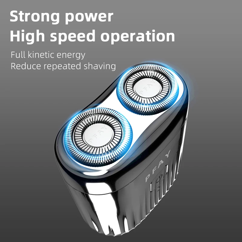 Электробритва PFAY IPX7 Мужская водонепроницаемая, перезаряжаемая машинка для влажного и сухого бритья, триммер для бороды