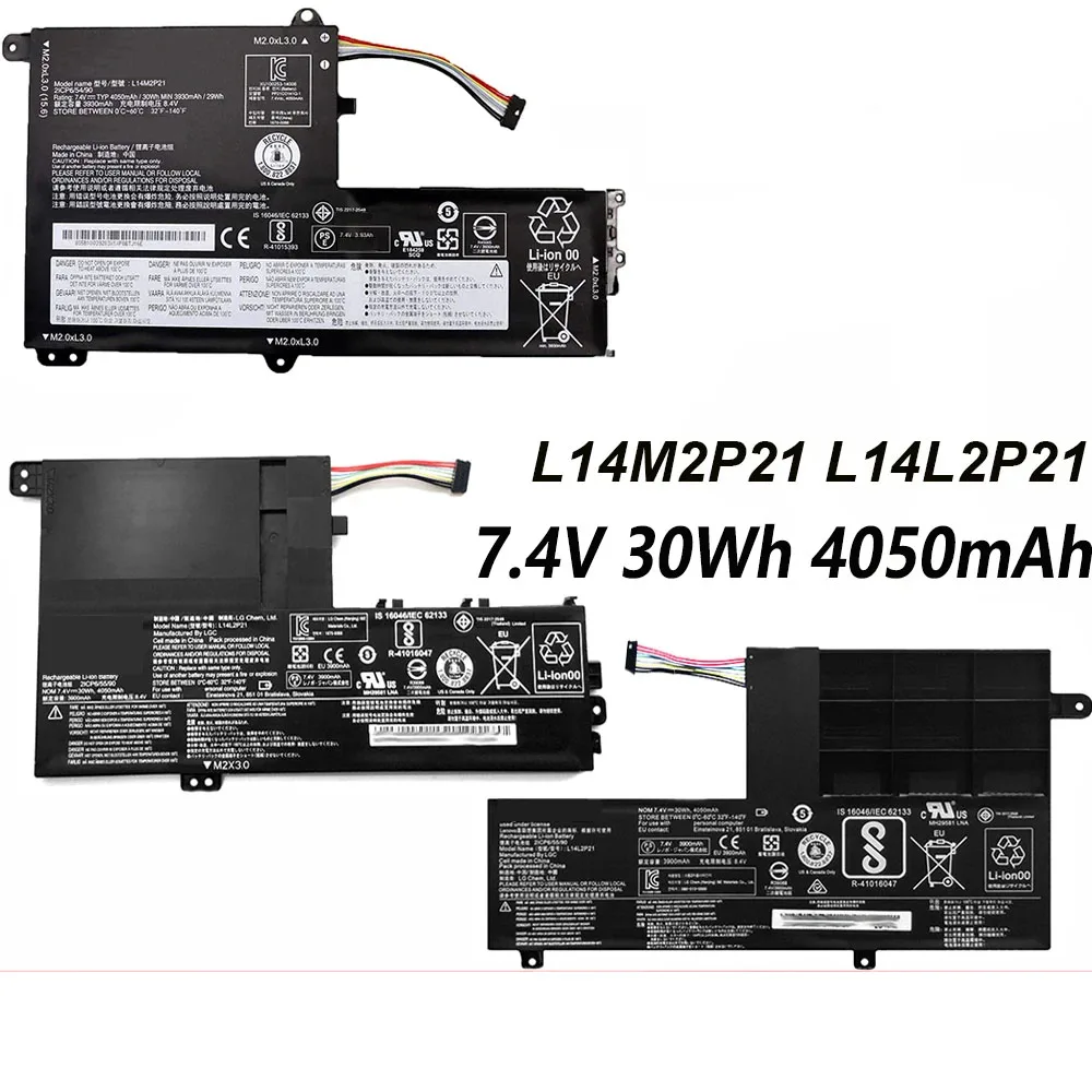 L14L2P21 L14M2P21 7.4V 30Wh 4050mAh Laptop Battery For Lenovo IdeaPad 300S 310S 330S 500S 510S Yoga 500S U41 Series ﻿