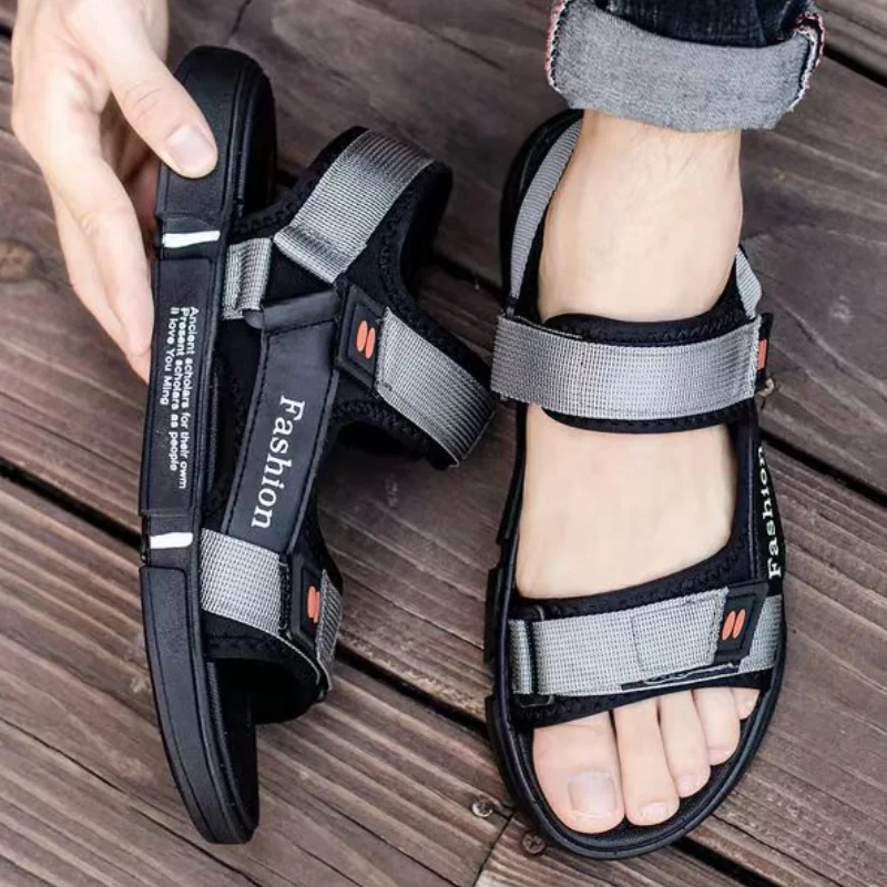 

Сандалии мужские Нескользящие и водонепроницаемые, пляжные босоножки, Повседневная Дизайнерская обувь высокого качества, Роскошные, стильные, лето 2024