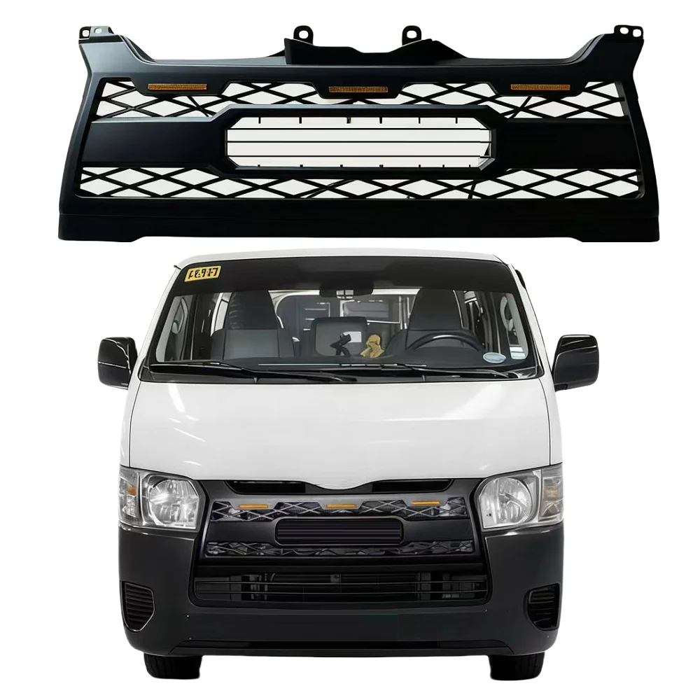 

Передняя гоночная решетка, подходит для Hiace 2014-2019, решетка из АБС-пластика, крышка переднего бампера, аксессуары