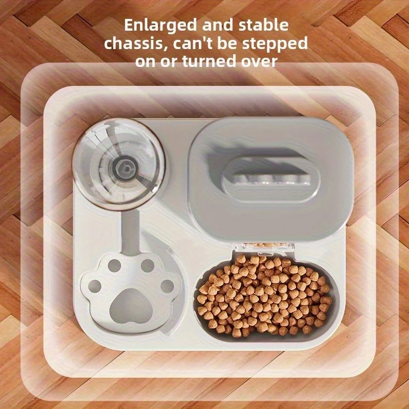 Pet feeder water dispenser set shown from above