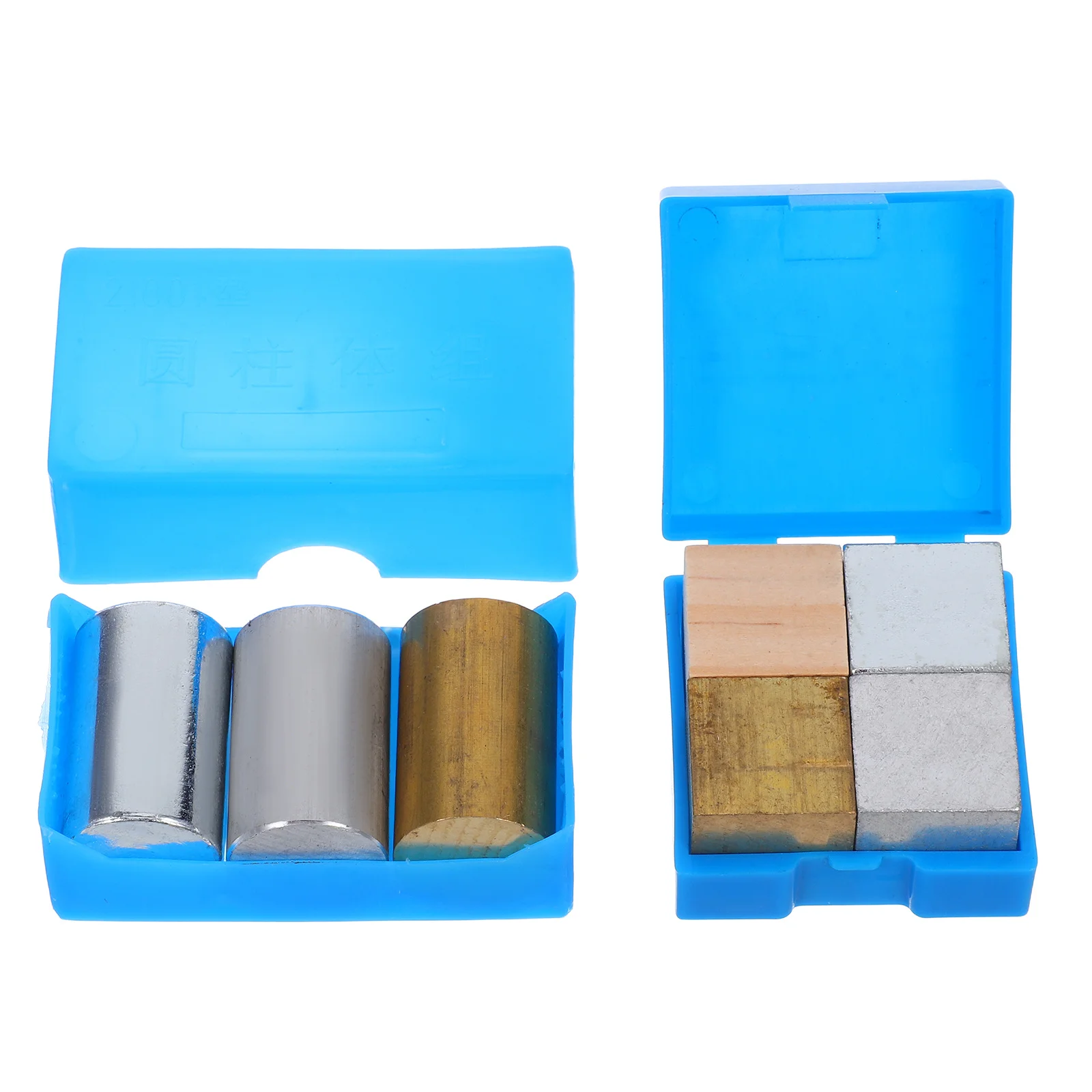 7pcs Density Cubes Set Copper Iron Aluminum Cube Cylinder For Physics Experiments Stem Education Teaching Tool Scientific