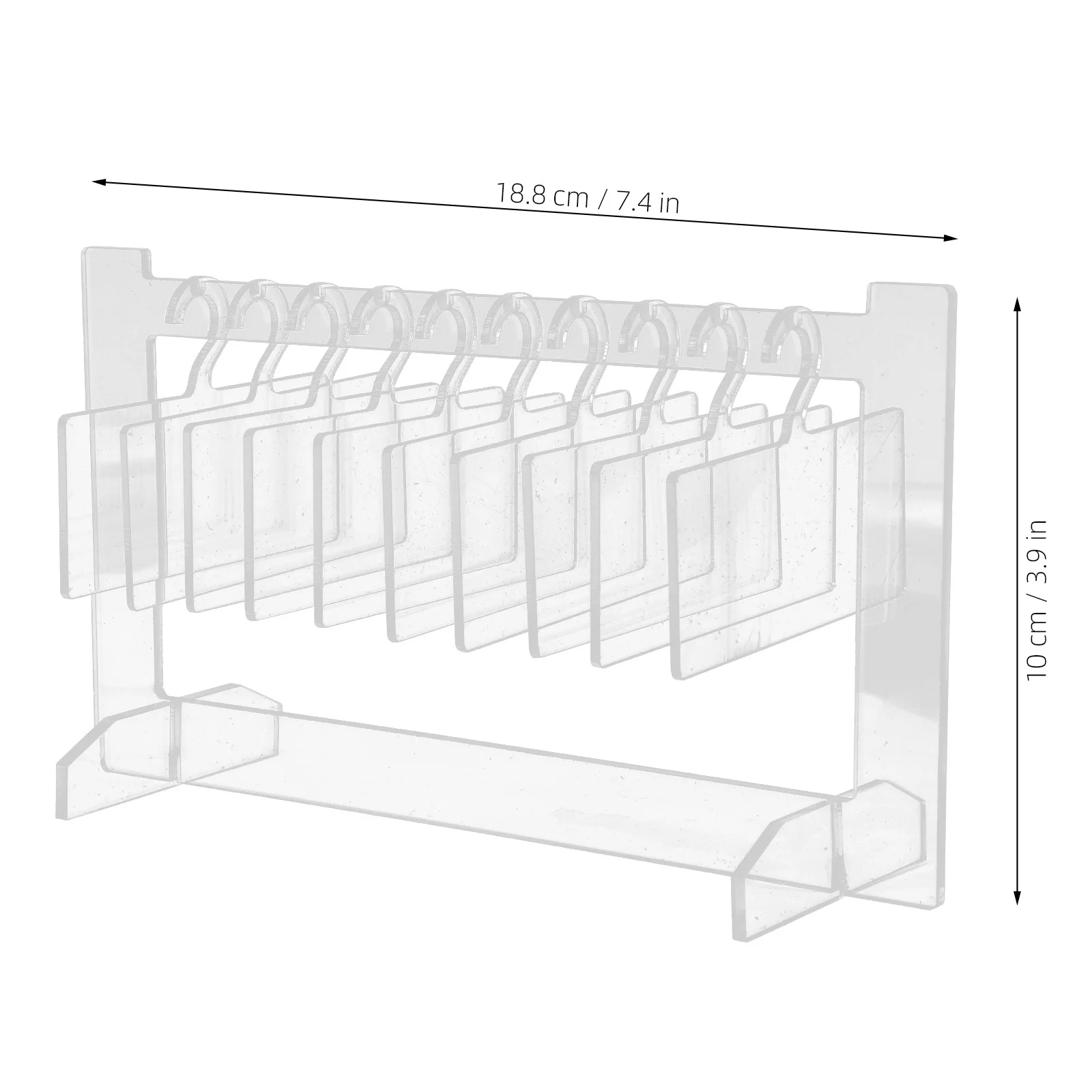 2세트 투명 아크릴 네일 아트 디스플레이 보드 투명 네일 색상 샘플 홀더 공간 효율적인 살롱 랙 오거나이저