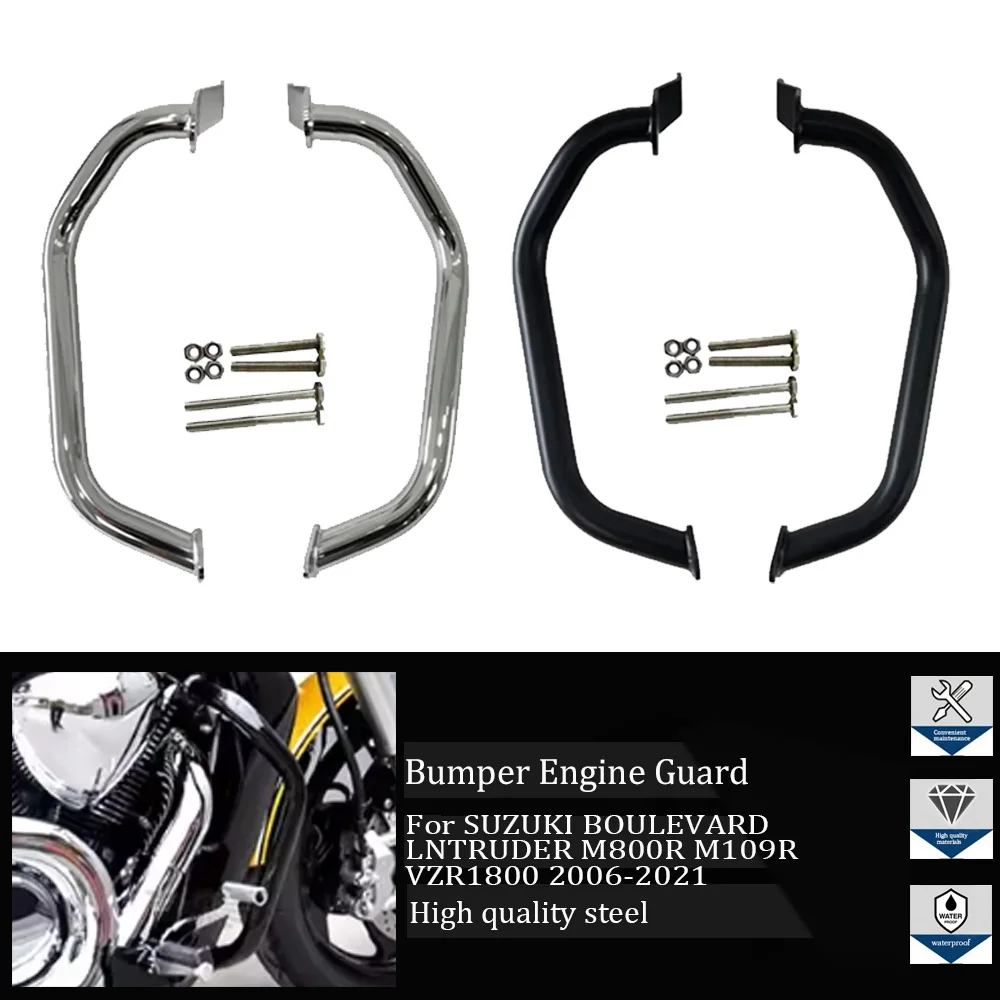 

For SUZUKI BOULEVARD LNTRUDER M800R M109R VZR1800 2006-2021 Motorcycle Engine Bumper Safety Guard Crash Bar Frame Protector