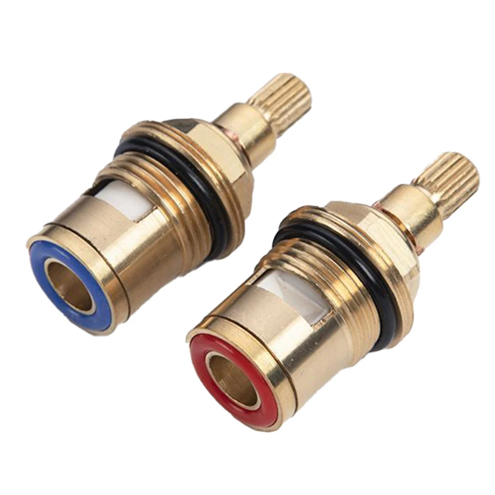 New Practical Tap Valve Faucet Valve Copper Cartridge Ceramic Disc Gland Kitchen Replacement Sinks Quarter Turn